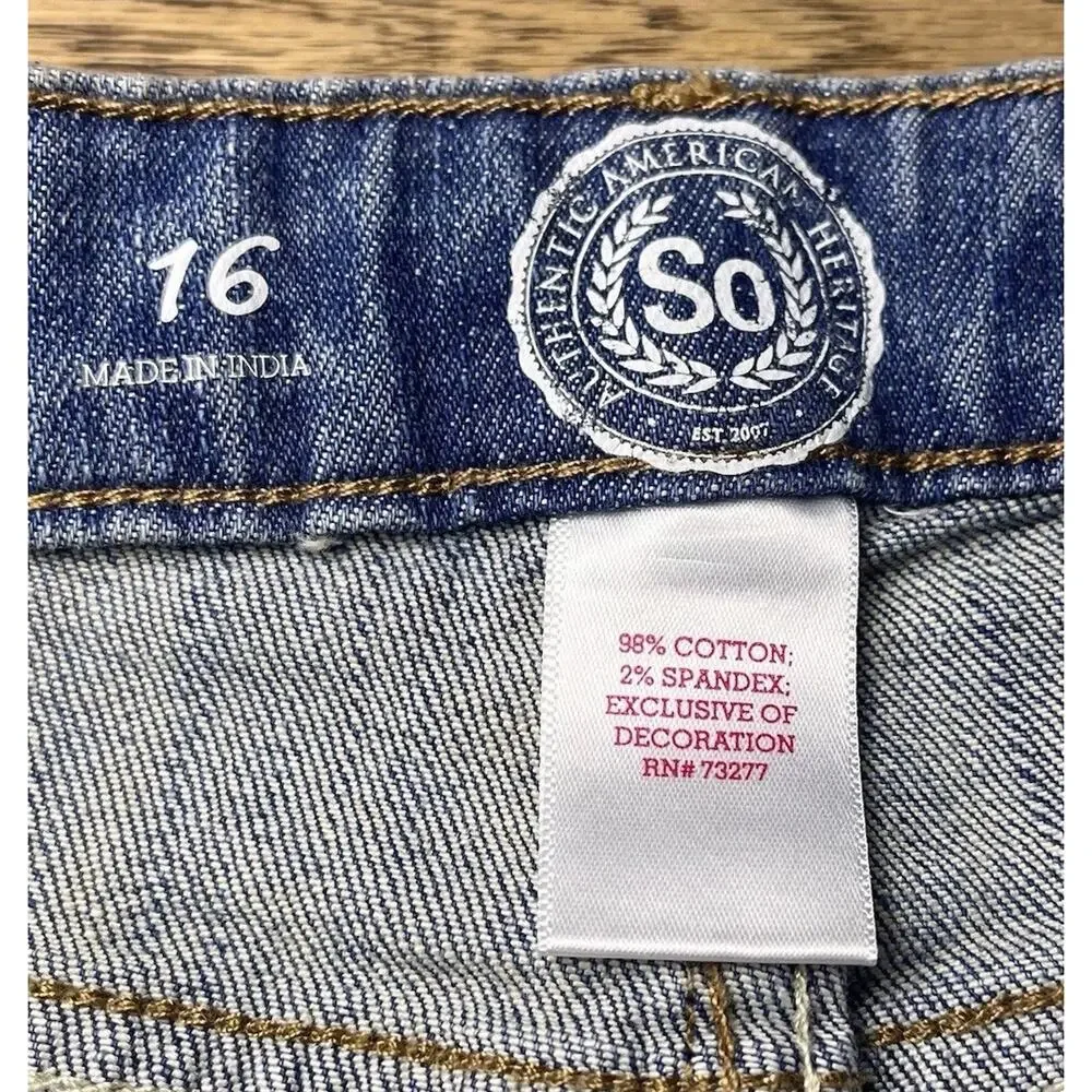 Girls Size 16 Skinny Bootcut Jeans Denim Blue Lot New MSRP $96 Justice Sonoma